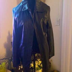 Women’s lined  black Leather Jacket